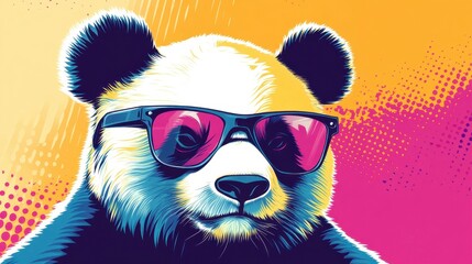 Cool Panda with Sunglasses.