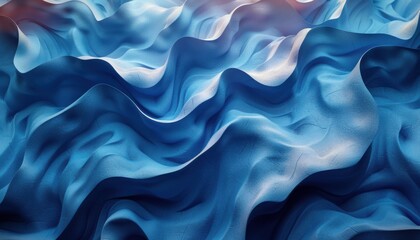 Obraz premium A blue wave with a lot of texture and detail