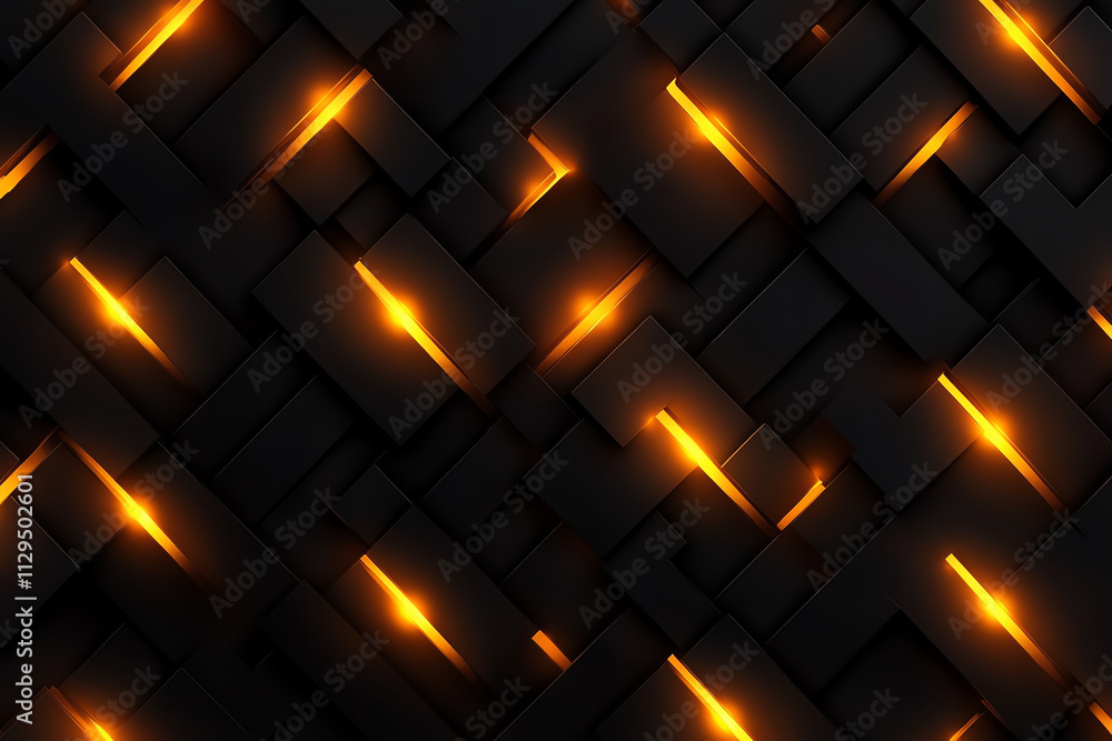 Aufkleber abstract pattern with glowing orange lines on a dark textured background.