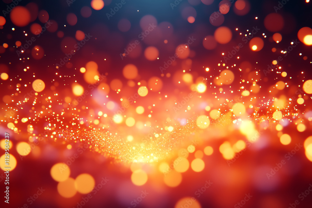 Aufkleber a vibrant display of glowing particles creating an enchanting and magical atmosphere.