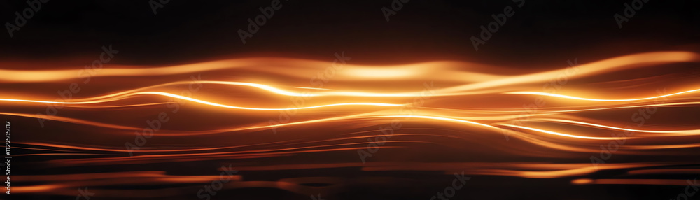 Aufkleber abstract glowing lines in a dark background creating a mesmerizing light effect.