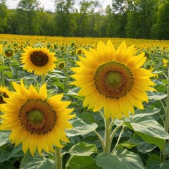 Sunflovers fields, Bucket Full of Sunflowers, Dandelion flower field in Bílé Karpaty.