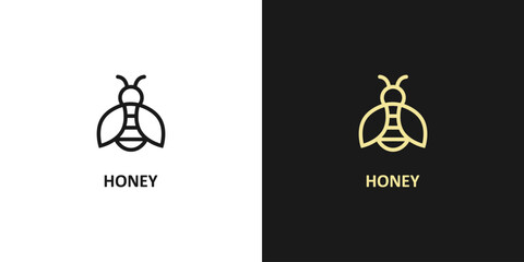 Simple Bee, honey icon. The icon can be used for websites, print templates, presentation templates, illustrations