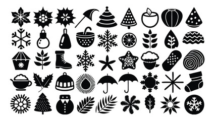 Holiday & Seasons related icon,editable stroke outline set of different types small icons isolated on white background flat vector illustration