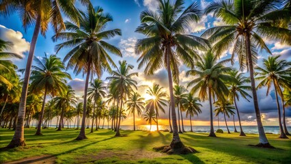 Obraz premium palm trees on the beach