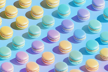 Obraz premium multi-colored macarons creating mesmerizing kaleidoscope pattern