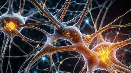 Nervous system, brain central nervous cells, closeup