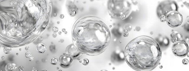 High-definition background of liquid metal, silver or chrome, flowing and dynamic