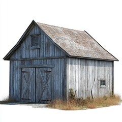 Garden storage, modern, made of wood, on white background.