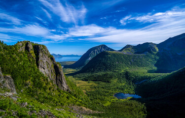 landscape with mountains and sky