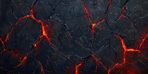 Black background with red lava and cracks