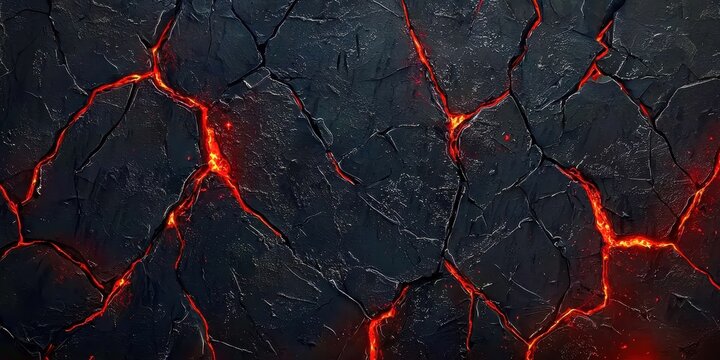 Black background with red lava and cracks
