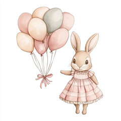 Obraz premium bunny with a balloon