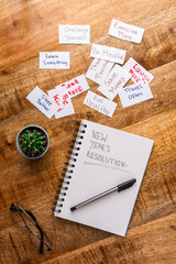 New Year's Resolution with Notepad