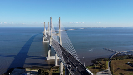 ponte vasco da gama lisboa, rio tejo