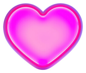 PNG Light neon heart purple shape.