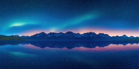 Beautiful blue sky with mountains in the background