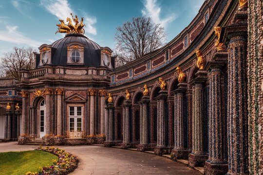View of the Hermitage Museum in Bayreuth in Bavaria, Germany.