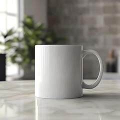 Obraz premium Trendy Ceramic Coffee Mug Mockup for Creative Branding