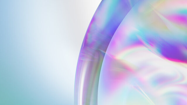 Abstract Neon Render with Light Refractions