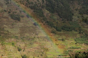 rainbow on the mountain
