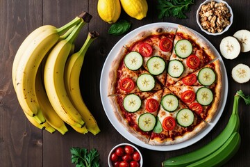 Nutritious Choices: A Comparison of Ripe Bananas and Deep-Dish Pizza for Healthy Eating Habits