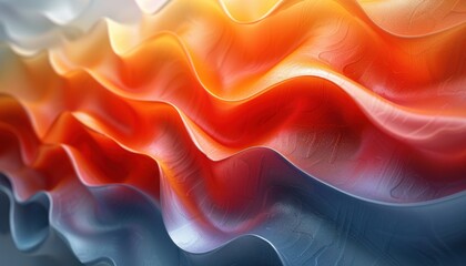 Obraz premium A colorful wave with orange, blue, and purple colors