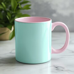 Obraz premium Elegant Glossy Mug Mockup for Unique Presentations