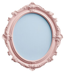 PNG Pastel color frame vintage mirror photo style.
