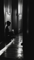 Child Observing Parent Solitude