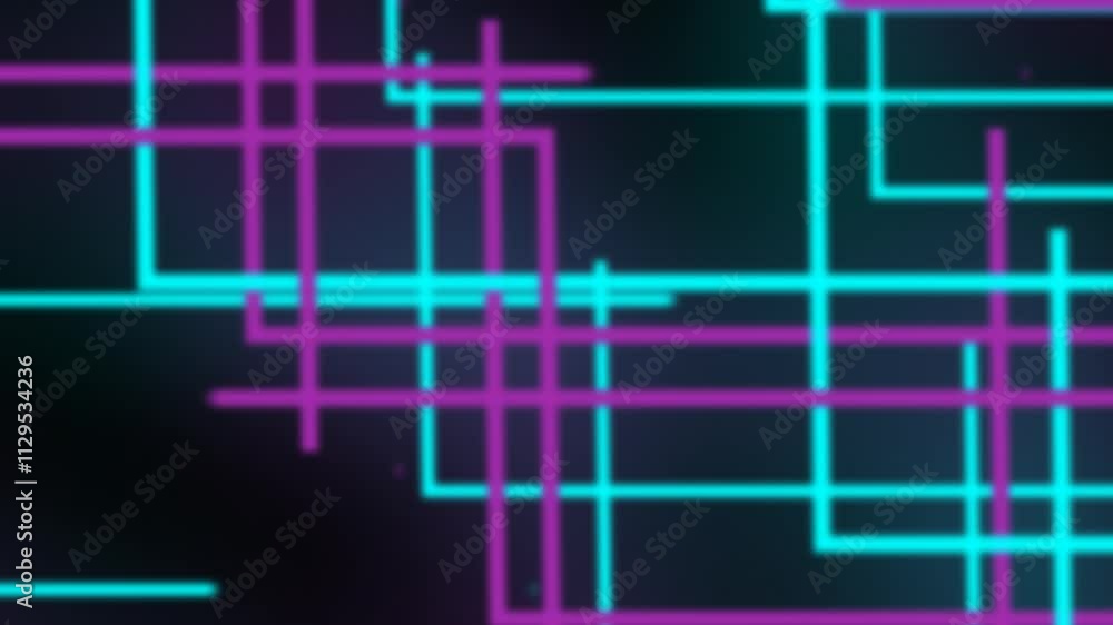 Aufkleber curved wavy lines tech futuristic motion background. dynamic abstract line waving loop line. metaver