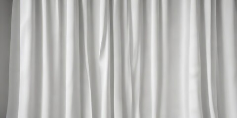 Obraz premium Soft and flowing white curtain with wave-like texture, tranquil, abstract, simplicity