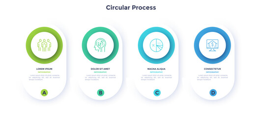 Modern Business Infographic Vector Template