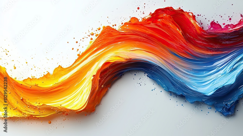 Poster vibrant swirls of paint create a dynamic abstract artwork showcasing bold colors and fluid motion