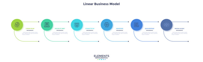 Modern Business Infographic Vector Template