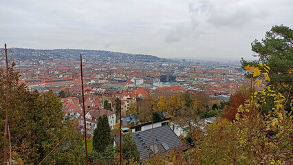 A scenic view of Stuttgart, Germany