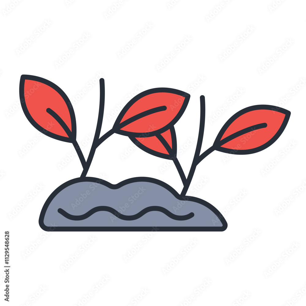 Poster sprout icon. vector.editable stroke.linear style sign for use web design,logo.symbol illustration.