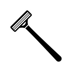 Razor icon. Black silhouette. Front side view. Vector simple flat graphic illustration. Isolated object on white background. Isolate.