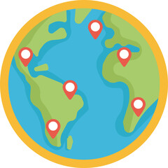 Map Pin Icon: A stylized map marker symbol representing a specific geographic location.