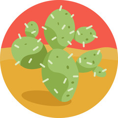 The cactus icon represents the iconic plants found in desert regions, symbolizing resilience and adaptation in arid environments.