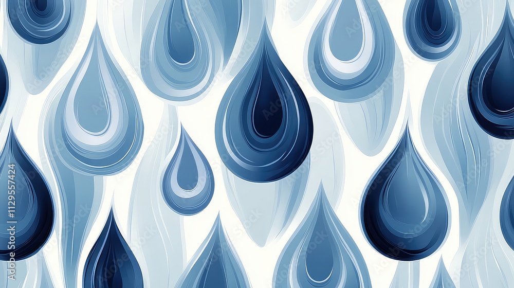 Poster seamless waterdrop pattern on abstract background