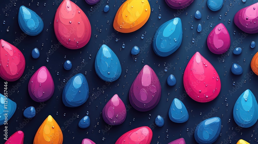 Aufkleber seamless waterdrop pattern on abstract background