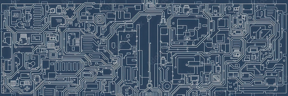 Poster a close-up shot of a digital blueprint effect generator producing intricate patterns and designs, el