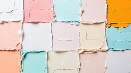 A Colorful Canvas: A Textured Abstract Painting in Pastel Hues