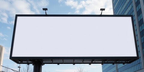 A street billboard mockup with a blank placeholder for advertising, billboard, business, blank
