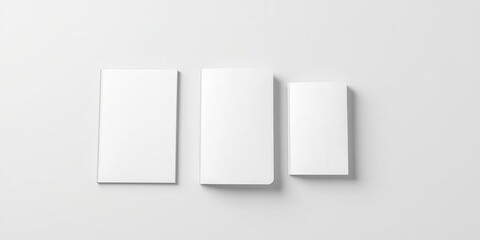 Fototapeta premium Book cover mockup featuring three different sizes for showcasing designs, empty, mockup