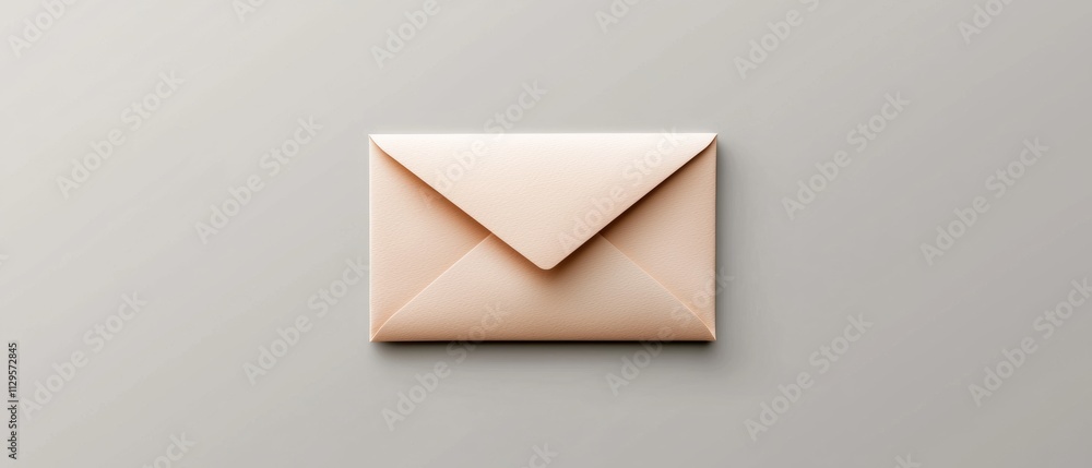 Aufkleber square-shaped envelope made of light pink paper. the envelope is folded in a way that it forms an en