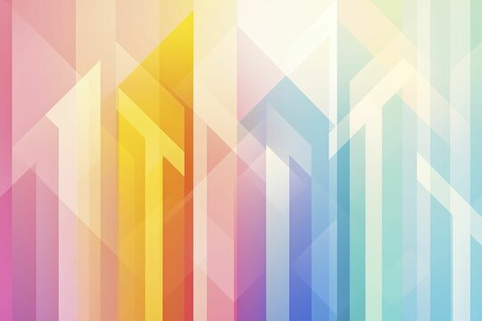 Vibrant geometric design illustrating autocorrelation concepts with arrows and curves symbolizing data persistence and cyclical behavior.