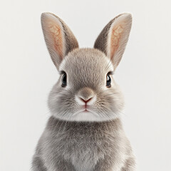 Obraz premium white rabbit on white background