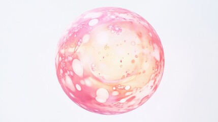 Elegant illustration of glowing pink bubbles floating delicately on a white background. Perfect for beauty, skincare, or minimalist designs with a soft, luxurious aesthetic.
